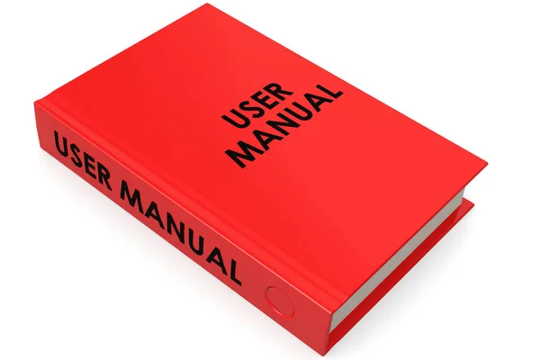 User Manual Isolated White Background Rendering — Stock Photo, Image