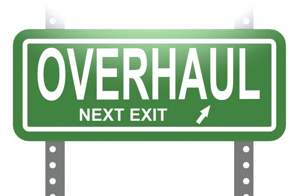 Overhaul Word Green Sign Board Isolated Rendering — Stock Photo, Image