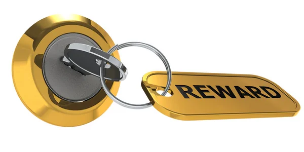 Unlock Get Reward Key Rendering — Stock Photo, Image