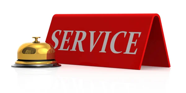 Arany Harang Szolgáltatási Felirattal Renderelés — Stock Fotó