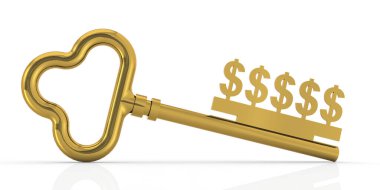 Altın anahtarlı dolar işareti, 3D görüntüleme