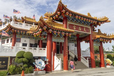 Kuala Lumpur, Malezya-15 Ağustos 2025: Thean Hou Tapınağı Kuala Lumpur, Malezya. Tapınak, Çin deniz tanrıçası Mazu 'ya adanmış altı katlı bir tapınaktır.