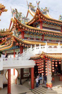Kuala Lumpur, Malezya-15 Ağustos 2025: Thean Hou Tapınağı Kuala Lumpur, Malezya. Tapınak, Çin deniz tanrıçası Mazu 'ya adanmış altı katlı bir tapınaktır.