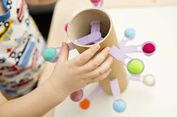 Zorg Dat Thuis Komt Diy Speelgoed Voor Het Verbeteren Van — Stockfoto