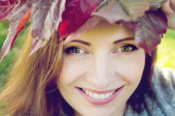 Retrato Mujer Otoño — Foto de Stock