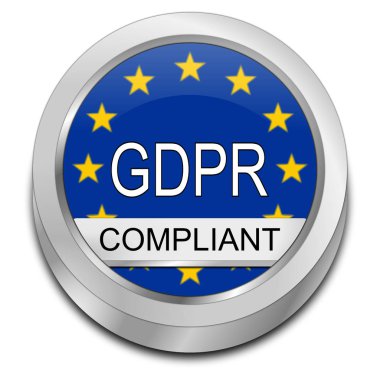 Gdpr uyumlu genel veri koruma yönetmeliği - 3d çizim
