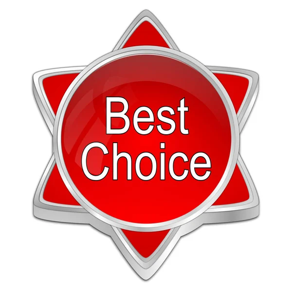 Mejor Botón Rojo Elección Ilustración —  Fotos de Stock