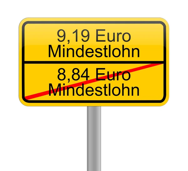 Euro Mindestlohn Illustration — Stockfoto