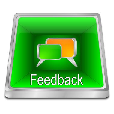 yeşil geribildirim düğme - 3d çizim