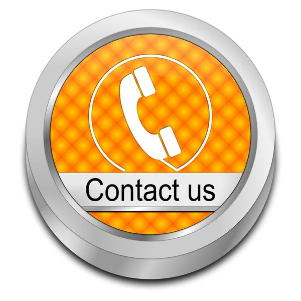 Decorative Orange Button Contact Illustration — Stock Photo, Image