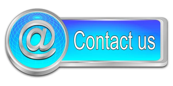 Glossy Blue Button Contact Illustration — Stock Photo, Image