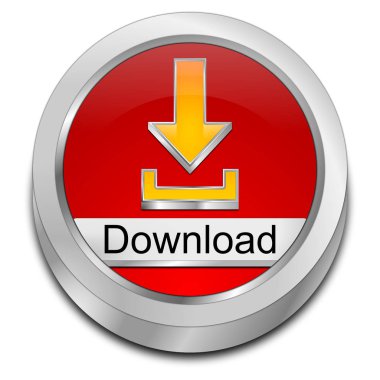 Kırmızı düğme - 3d resim indir