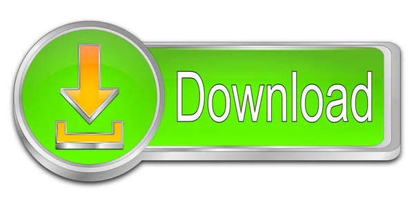 Laranja Verde Botão Download Ilustração — Fotografia de Stock