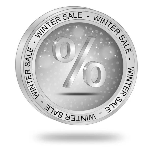 Кнопка Winter Sale Иллюстрация — стоковое фото