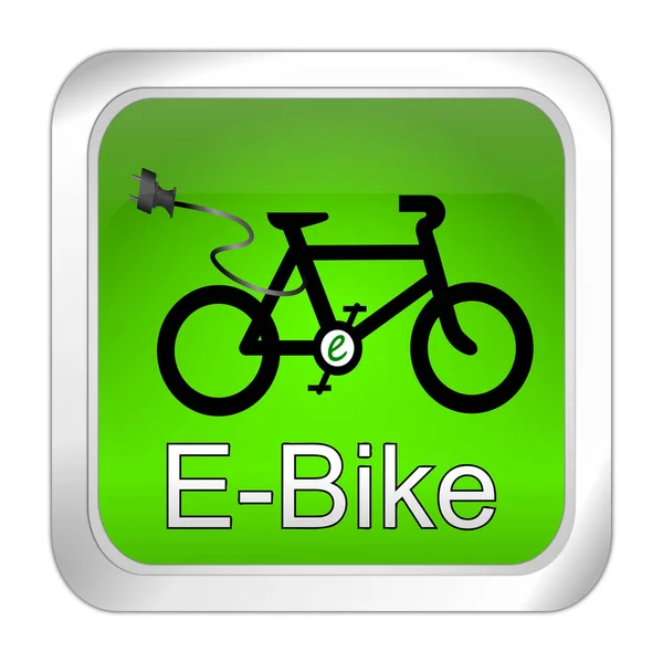 Green Bike Button Illustration — Stock Photo, Image