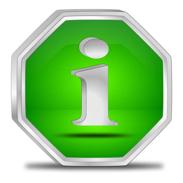 Green Information Button Illustration — Stock Photo, Image