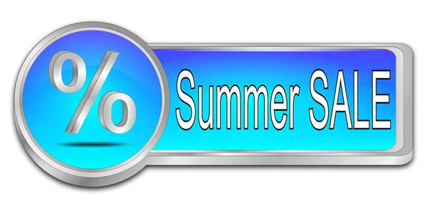 Blue Summer Sale Button Illustration — Stock Photo, Image