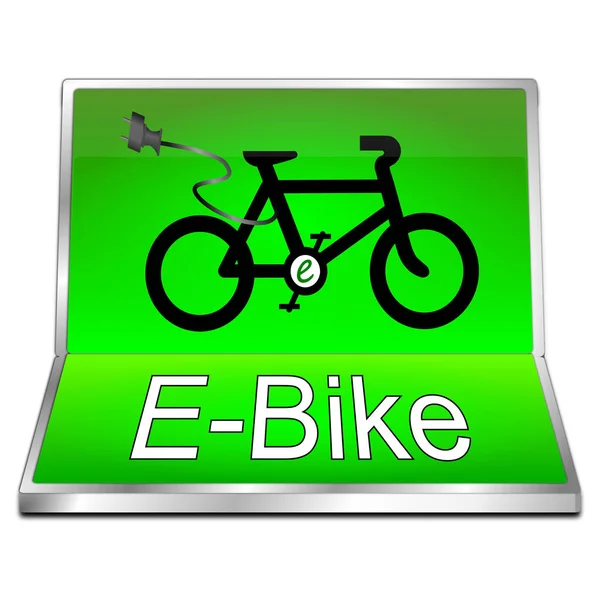 Modern Grön Bike Knapp Illustration — Stockfoto