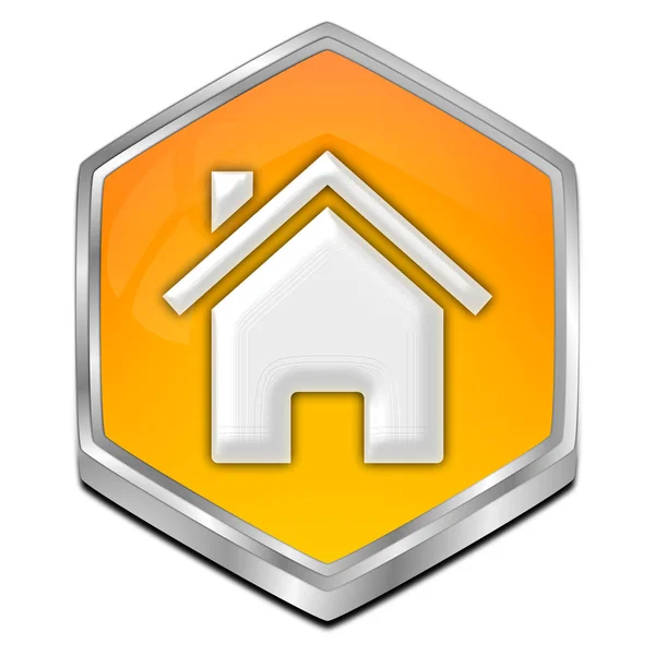 Orange Home Button Illustration — Stock Photo, Image