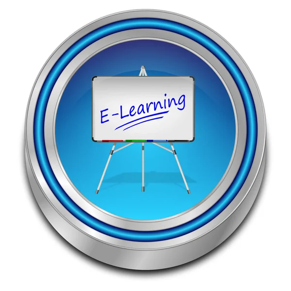 Botón Azul Learning Ilustración —  Fotos de Stock