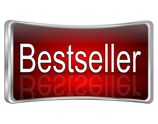 Botón Bestseller Rojo Ilustración —  Fotos de Stock