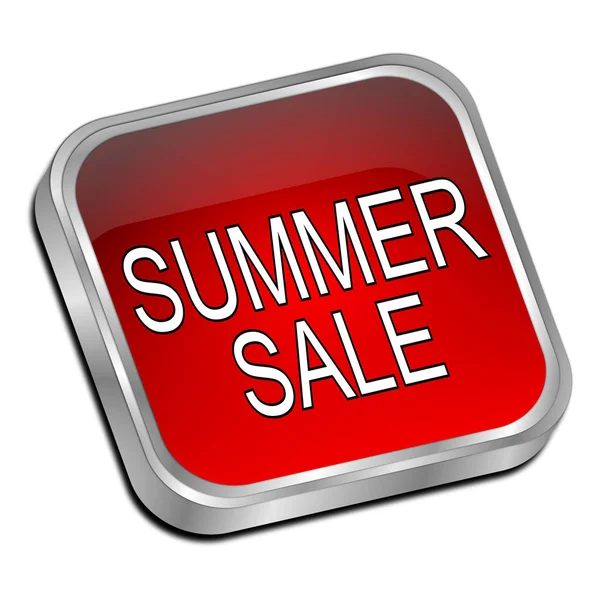 Red Summer Sale Button Illustration — Stock Photo, Image