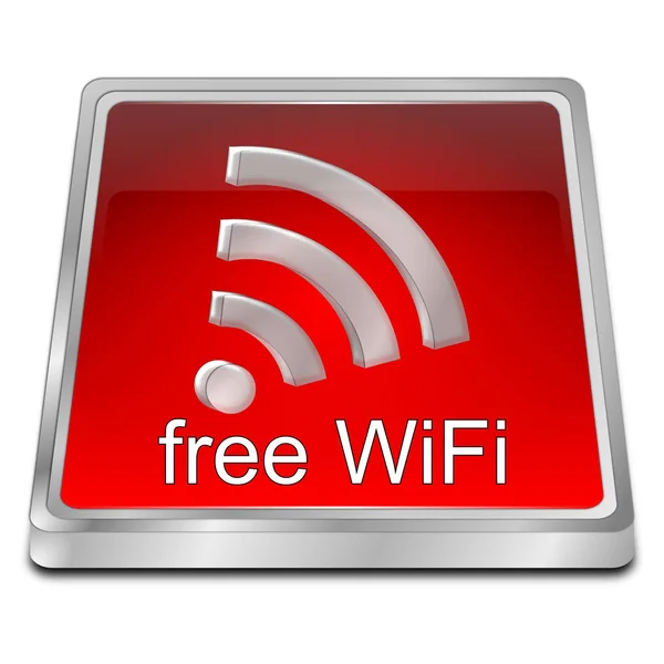 Rood Gratis Draadloze Wifi Knop Illustratie — Stockfoto