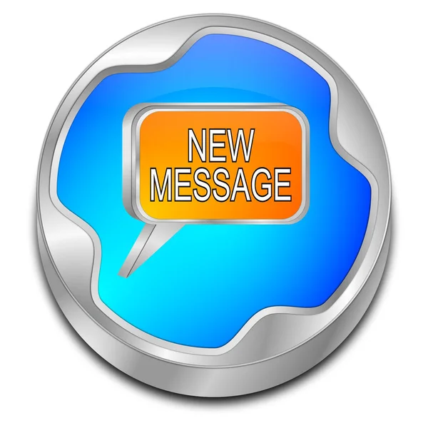 Azul Laranja Novo Botão Mensagem Ilustração — Fotografia de Stock