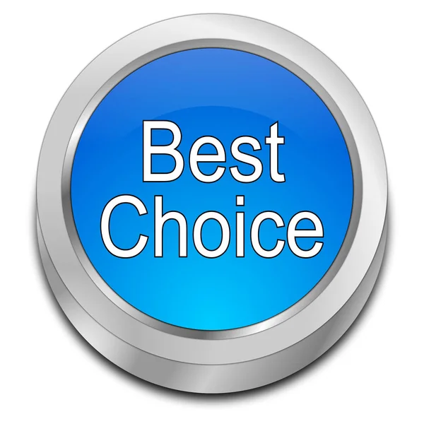 glossy blue Best Choice button - 3D illustration