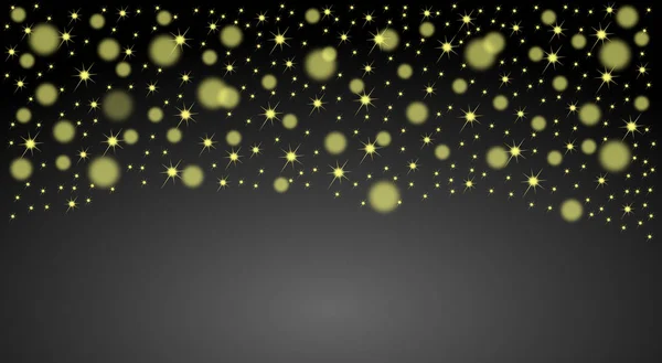 Christmas Background Golden Stars Snowflakes Illustration — Stock Photo, Image