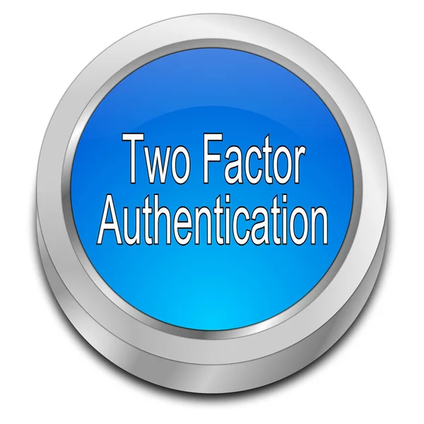 Twee Factor Authenticatie Knop Illustratie — Stockfoto