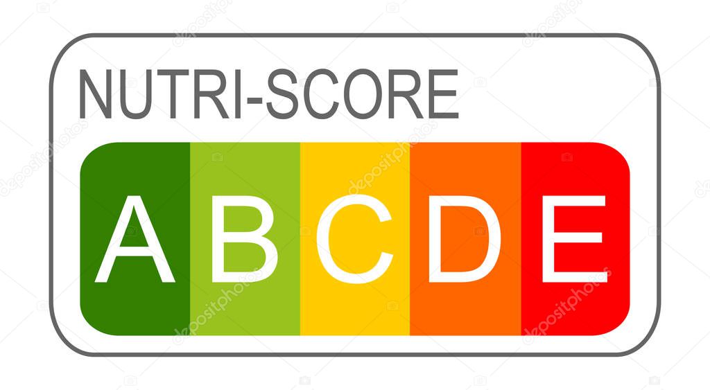 Nutri-Score Label, 5-colour Nutrition Label  illustration