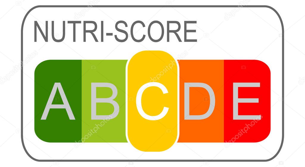 Nutri-Score Label C, 5-colour Nutrition Label  illustration