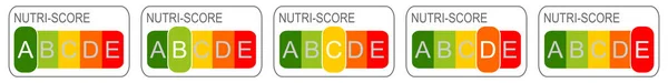 Nutri Score Label Colour Nutrition Label Illustration Stock Photo