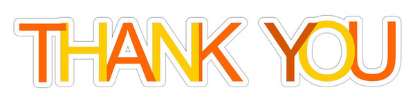 Оранжевый Спасибо Баннер - иллюстрация
