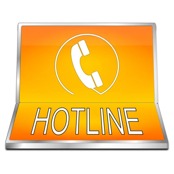 Pulsante Hotline Arancione Illustrazione — Foto Stock