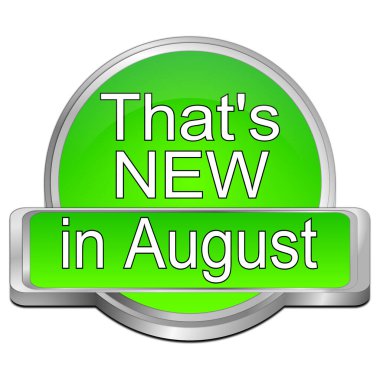 August Button 'da yeni olan yeşil - 3D illüstrasyon