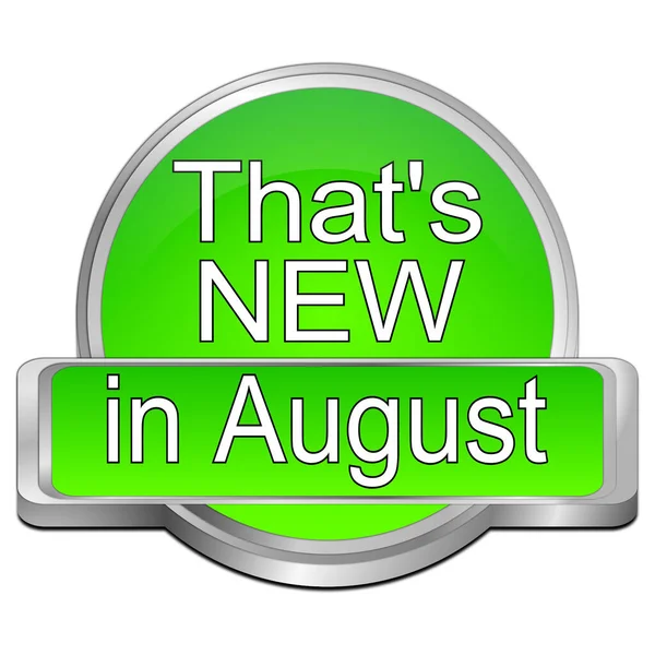 Green New August Button Illustration — Stock Photo, Image