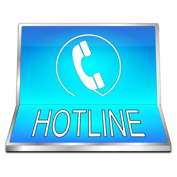 Blu Hotline Button Illustrazione — Foto Stock