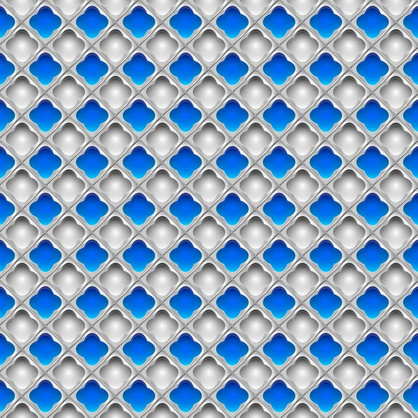 Fondo Mosaico Plata Azul Ilustración — Foto de Stock