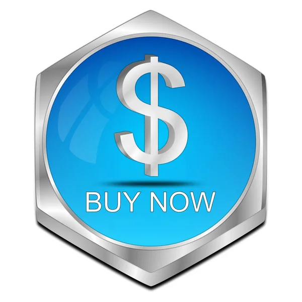 blue Buy now Button - 3D illustration
