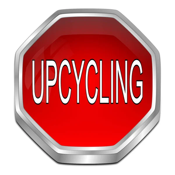 Red Upcycling Button Illustration — Stock Photo, Image