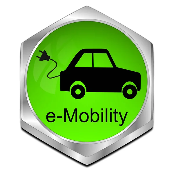 Parlak Yeşil Mobilite Düğmesi Illüstrasyon — Stok fotoğraf