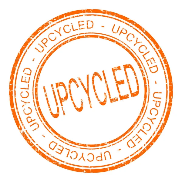 Orange Upcycled Gummistempel Illustration — Stockfoto