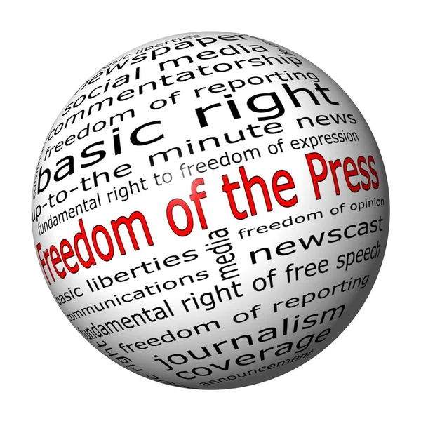 Freedom Press Wordcloud Illustration — Stock Photo, Image