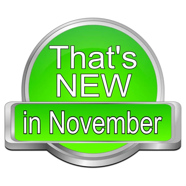 Green New November Button Illustration — Stock Photo, Image