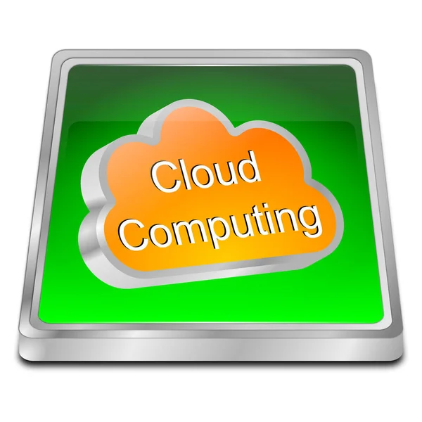 Bouton Cloud Computing Vert Illustration — Photo