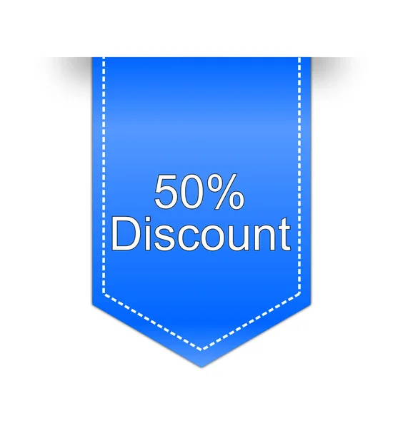 Blue Discount Label Illustration — Stock Photo, Image