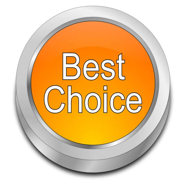 orange Best Choice button - 3D illustration