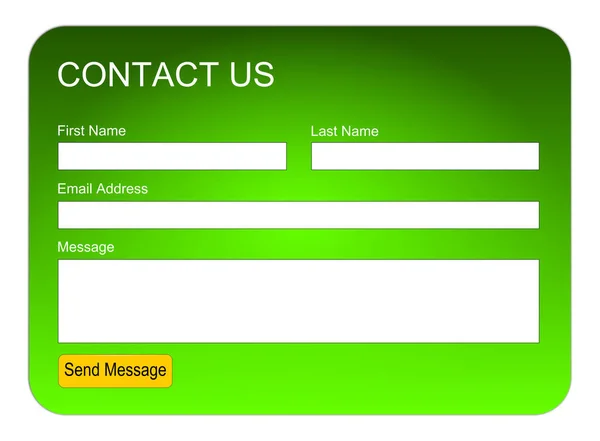 Green Contact Form Feedback Form Illustration — Stock Photo, Image